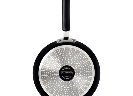 Panquequera Tramontina Mônaco Induction en Aluminio con Revestimiento Interno y Externo Antiadherente Starflon Premium Negro 22 cm 0.8 L