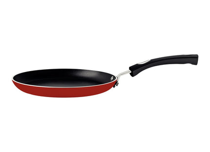 Panquequera Tramontina Mônaco Induction en Aluminio con Revestimiento Interno Antiadherente Starflon Premium y Externo Siliconado Rojo 22 cm 0.8 L