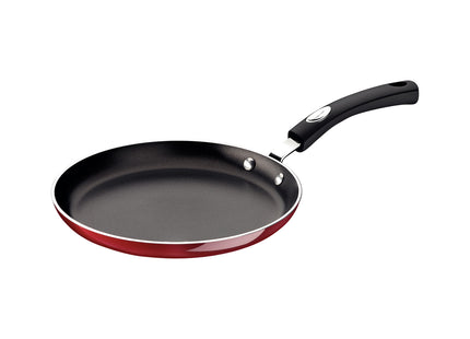 Panquequera Tramontina Mônaco Induction en Aluminio con Revestimiento Interno Antiadherente Starflon Premium y Externo Siliconado Rojo 22 cm 0.8 L