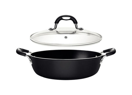 Arrocera Tramontina Mônaco Induction en Aluminio con Revestimiento Interno y Externo Antiadherente Starflon Premium Negro con Tapa 28 cm 4.2 L