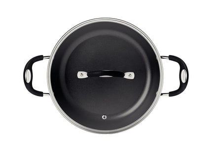 Arrocera Tramontina Mônaco Induction en Aluminio con Revestimiento Interno y Externo Antiadherente Starflon Premium Negro con Tapa 28 cm 4.2 L