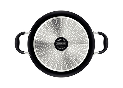 Arrocera Tramontina Mônaco Induction en Aluminio con Revestimiento Interno y Externo Antiadherente Starflon Premium Negro con Tapa 28 cm 4.2 L