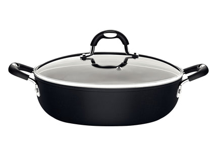 Arrocera Tramontina Mônaco Induction en Aluminio con Revestimiento Interno y Externo Antiadherente Starflon Premium Negro con Tapa 28 cm 4.2 L