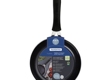 Sartén Tramontina Tunis en Aluminio con Revestimiento Interno Cerámico y Externo Siliconado Azul Mediterráneo 28 cm 2.3 L