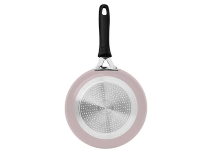 Sartén Tramontina Tunis en Aluminio con Revestimiento Interno Cerámico y Externo Siliconado Rosa Trufado 20 cm 0.9 L