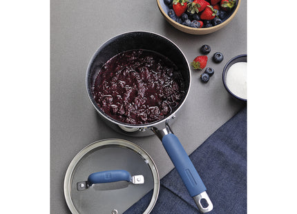 Batería de Cocina Tramontina Romagna en Acero Inoxidable y Aluminio con Revestimiento Interno Cerámico Black Stone 4 Piezas