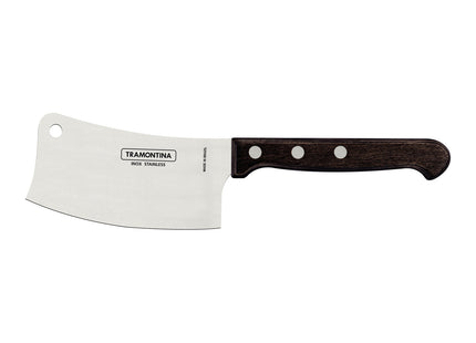 Hachuela Tramontina con Lámina de Acero Inoxidable y Mangos de Madera Tratada Polywood Castaño 4"