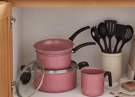 Batería de Cocina Tramontina Práctica 12 Piezas Rosa