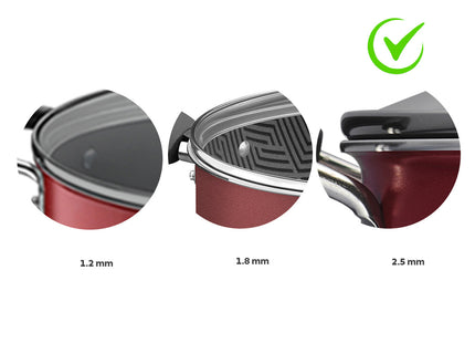 Batería de Cocina Tramontina Aluminio de Alta Gama 22 Piezas Roja