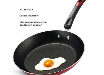Batería de Cocina Tramontina Aluminio de Alta Gama 22 Piezas Roja