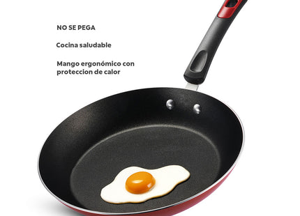 Batería de Cocina Tramontina Aluminio de Alta Gama 22 Piezas Roja