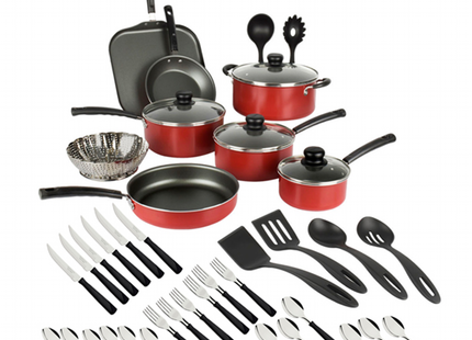 Batería de Cocina Primaware Roja 43 piezas