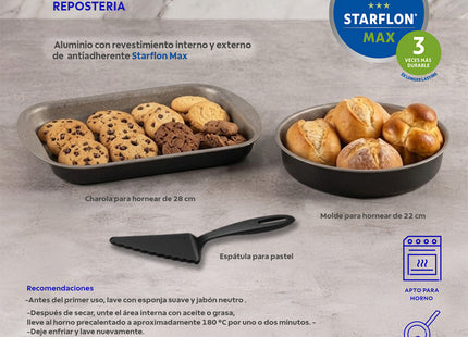 Batería de Cocina Tramontina Práctica Starflon Max 53 Piezas Negra