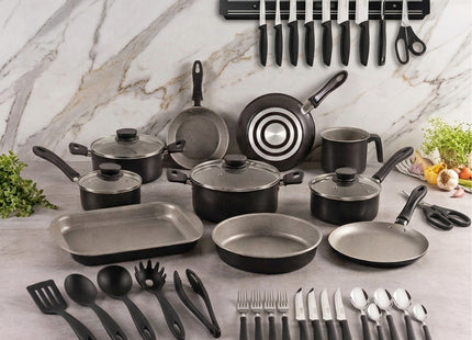 Batería de Cocina Tramontina Práctica Starflon Max 53 Piezas Negra