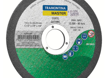 Disco de corte de piedras 4.1/2" Tramontina MASTER