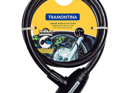 Candado antihurto con llave Tramontina