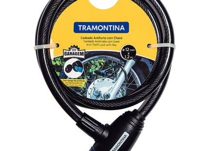Candado antihurto con llave Tramontina
