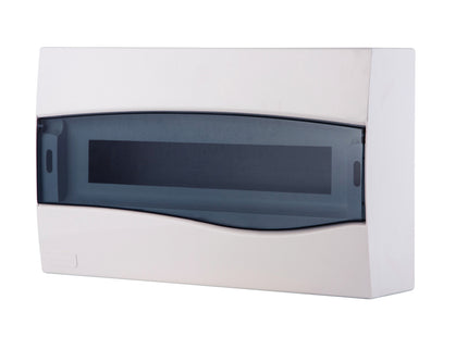 Tablero de Distribución de Sobreponer 18 DIN o 12 NEMA Tramontina con Puerta Transparente