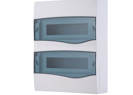 Tablero de Distribución de Sobreponer 24 DIN o 16 NEMA Tramontina con Puerta Transparente