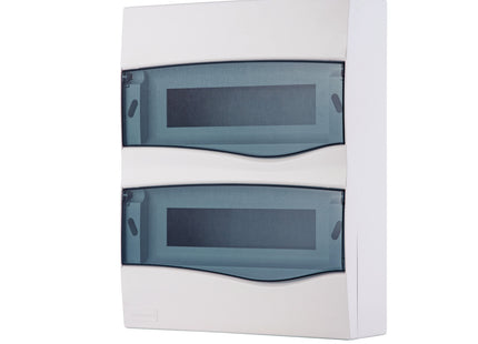 Tablero de Distribución de Sobreponer 24 DIN o 16 NEMA Tramontina con Puerta Transparente
