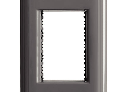 Tapa 3 Módulos 4x2 Tramontina Giz Titanio con Soporte