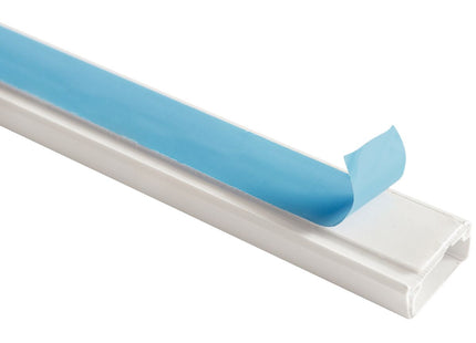 Canaleta 40 x 20 x 2000 mm Tramontina Blanca con Divisoria y Cinta Doble Faz