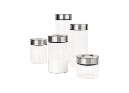 Contenedor de vidrio Purezza con tapa de acero inoxidable de 0.4l Tramontina