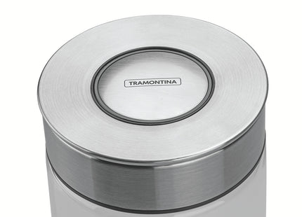 Contenedor de vidrio Purezza con tapa de acero inoxidable de 1.4l Tramontina
