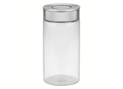 Contenedor de vidrio Purezza con tapa de acero inoxidable de 1.4l Tramontina