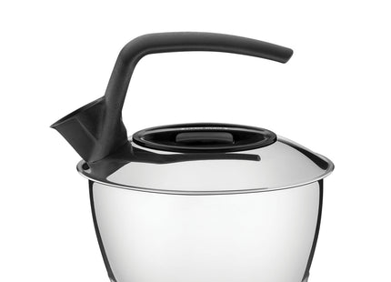 Tetera Tramontina de acero inoxidable con fondo triple mango negro 1.5 L