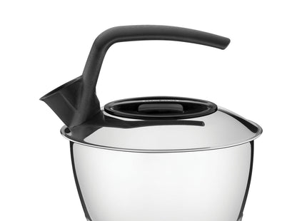 Tetera Tramontina de acero inoxidable con fondo triple mango negro 1.5 L