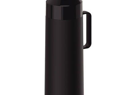 Termo Tramontina Exata en Plástico Negro con Ampolla de Vidrio y Tapa Roscable 1 L