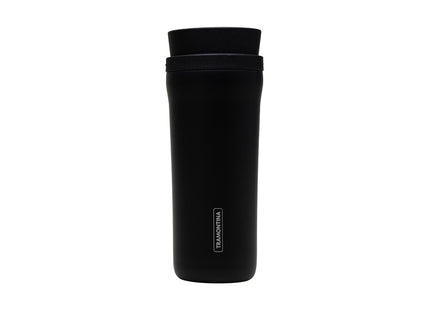 Vaso Térmico Tramontina 460 ml Negro en Acero Inoxidable con Boca 360°