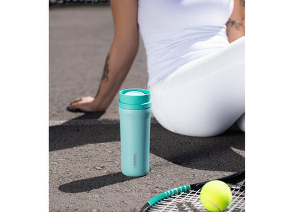 Vaso Térmico Tramontina 460 ml Verde en Acero Inoxidable con Boca 360°