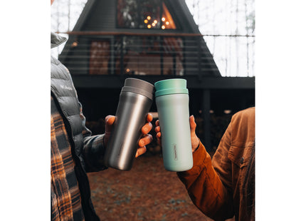 Vaso Térmico Tramontina 460 ml Verde en Acero Inoxidable con Boca 360°