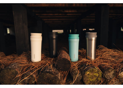 Vaso Térmico Tramontina 460 ml Verde en Acero Inoxidable con Boca 360°