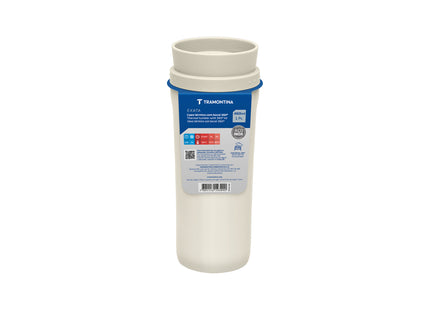 Vaso Térmico Tramontina 460 ml Beige en Acero Inoxidable con Boca 360°