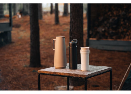 Vaso Térmico Tramontina 460 ml Beige en Acero Inoxidable con Boca 360°