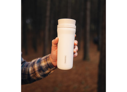 Vaso Térmico Tramontina 460 ml Beige en Acero Inoxidable con Boca 360°