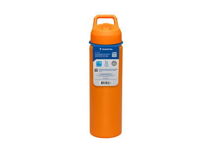 Termo Tramontina 650 ml en Acero Revestido Naranja con Sorbete