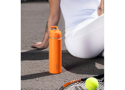 Termo Tramontina 650 ml en Acero Revestido Naranja con Sorbete