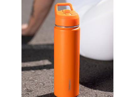 Termo Tramontina 650 ml en Acero Revestido Naranja con Sorbete