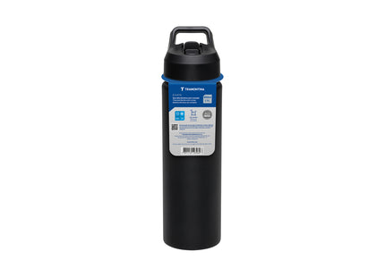 Termo con Sorbete Tramontina 650 ml en Acero Revestido Negro