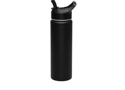 Termo con Sorbete Tramontina 650 ml en Acero Revestido Negro