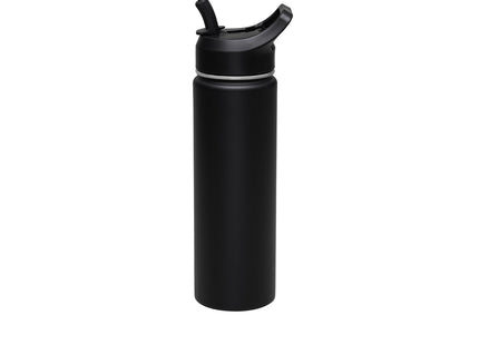 Termo con Sorbete Tramontina 650 ml en Acero Revestido Negro