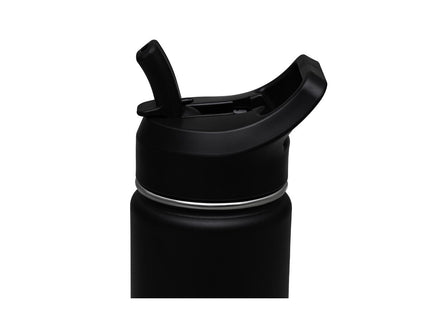 Termo con Sorbete Tramontina 650 ml en Acero Revestido Negro