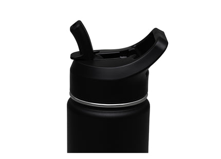 Termo con Sorbete Tramontina 650 ml en Acero Revestido Negro