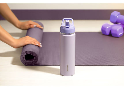Termo Tramontina 650 ml en Acero Revestido Lila con Sorbete