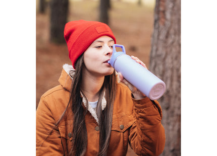 Termo Tramontina 650 ml en Acero Revestido Lila con Sorbete