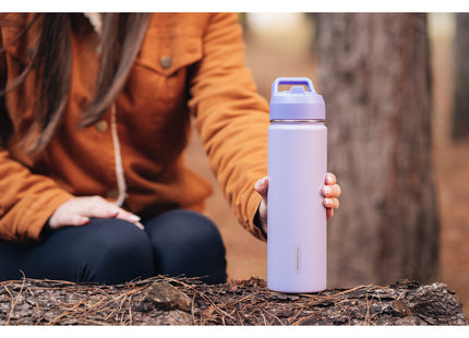 Termo Tramontina 650 ml en Acero Revestido Lila con Sorbete
